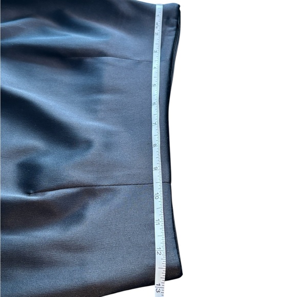 Le Château Y2K Vintage Black Floral Satin Pencil Skirt Side Slit 00 - Picture 5 of 13